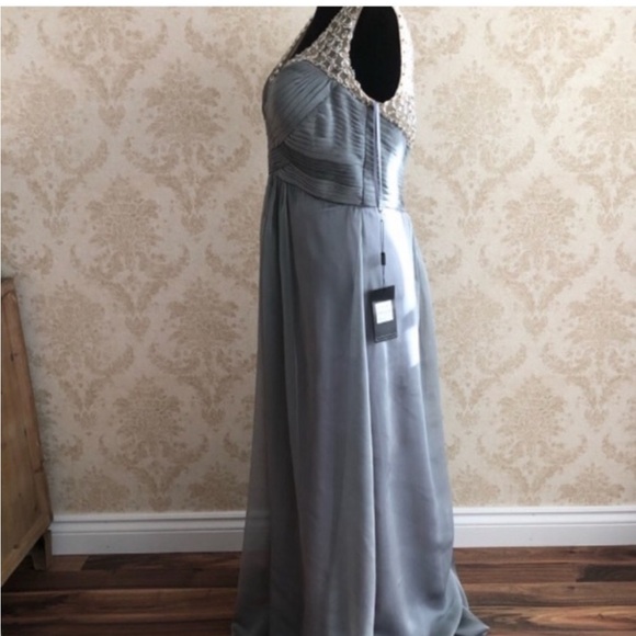BNWT La Femme beaded chiffon gown - Picture 5 of 10